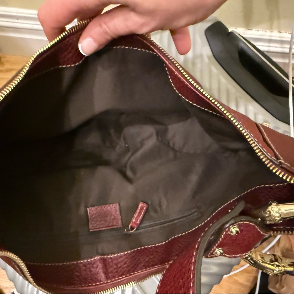 Authentic Gucci Bamboo Top Handle Bag – Red Leather, Gold Hardware - Picture 9 of 11